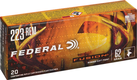Federal Fusion .223 Remington 62 grain Bonded Soft Point ammunition