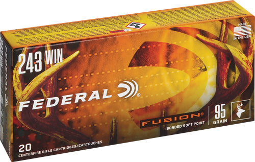 Federal Boat Tail Fusion Soft Point 95 Grain .243 Winchester 2980 fps