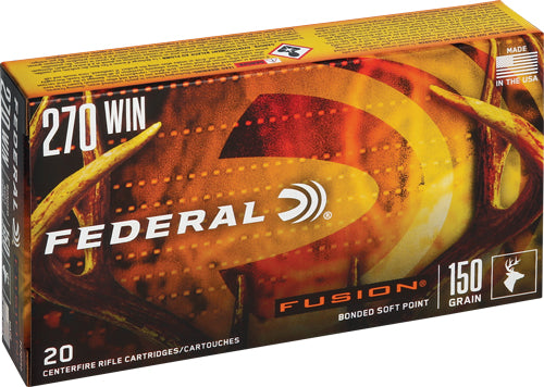 Federal Boat Tail Fusion Soft Point 150 Grain .270 Winchester 2850 fps