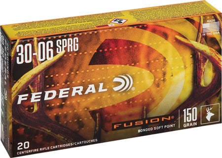 Federal Boat Tail Fusion Soft Point 150 Grain .30-06 Springfield 2900 fps