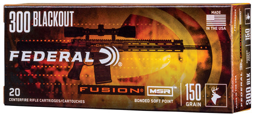 Federal MSR Fusion Soft Point 150 Grain .300 AAC Blackout 1900 fps