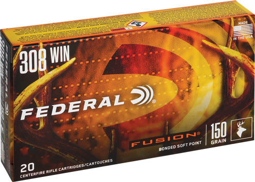 Federal Boat Tail Fusion Soft Point 150 Grain .308 Win / 7.62x51mm 2820 fps