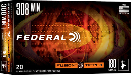 Federal Fusion Tipped .308 Win / 7.62x51mm 180 grain Polymer Tip ammunition