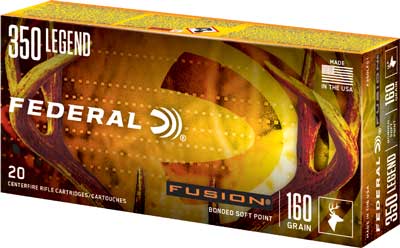 Federal Fusion .350 Legend 160 grain Bonded Soft Point ammunition