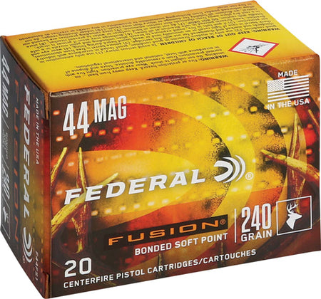 Federal Fusion Hollow Point Fusion Soft Point 240 Grain .44 Magnum 1290 fps