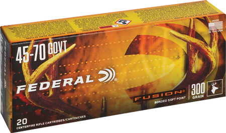 Federal Boat Tail Fusion Soft Point 300 Grain .45-70 Government 1850 fps