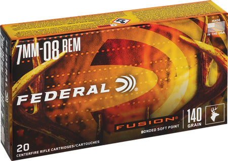Federal Boat Tail Fusion Soft Point 140 Grain 7mm-08 Remington 2850 fps