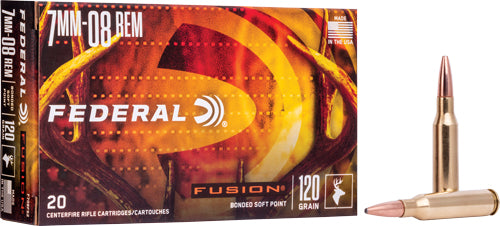 Federal Fusion Fusion Soft Point 120 Grain 7mm-08 Remington 3000 fps