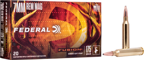 Federal Boat Tail Fusion Soft Point 175 Grain 7mm Remington Mag 2760 fps