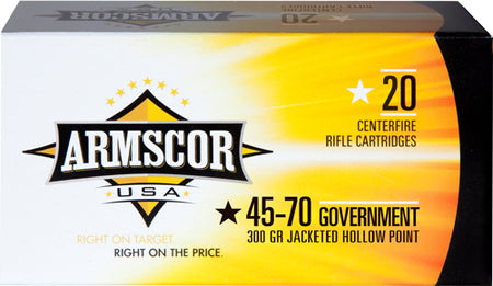 Armscor USA Competition .45-70 Government 300 grain Jacketed Hollow Point ammunition