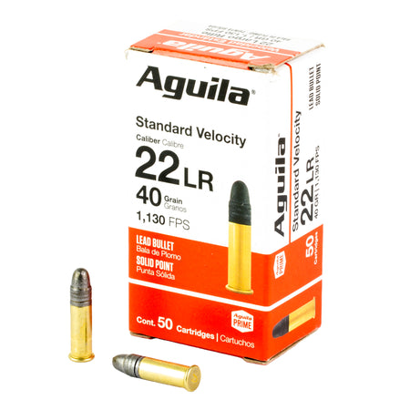 Aguila Standard Velocity Soft Point 40 Grain .22 Long Rifle 1080 FPS.