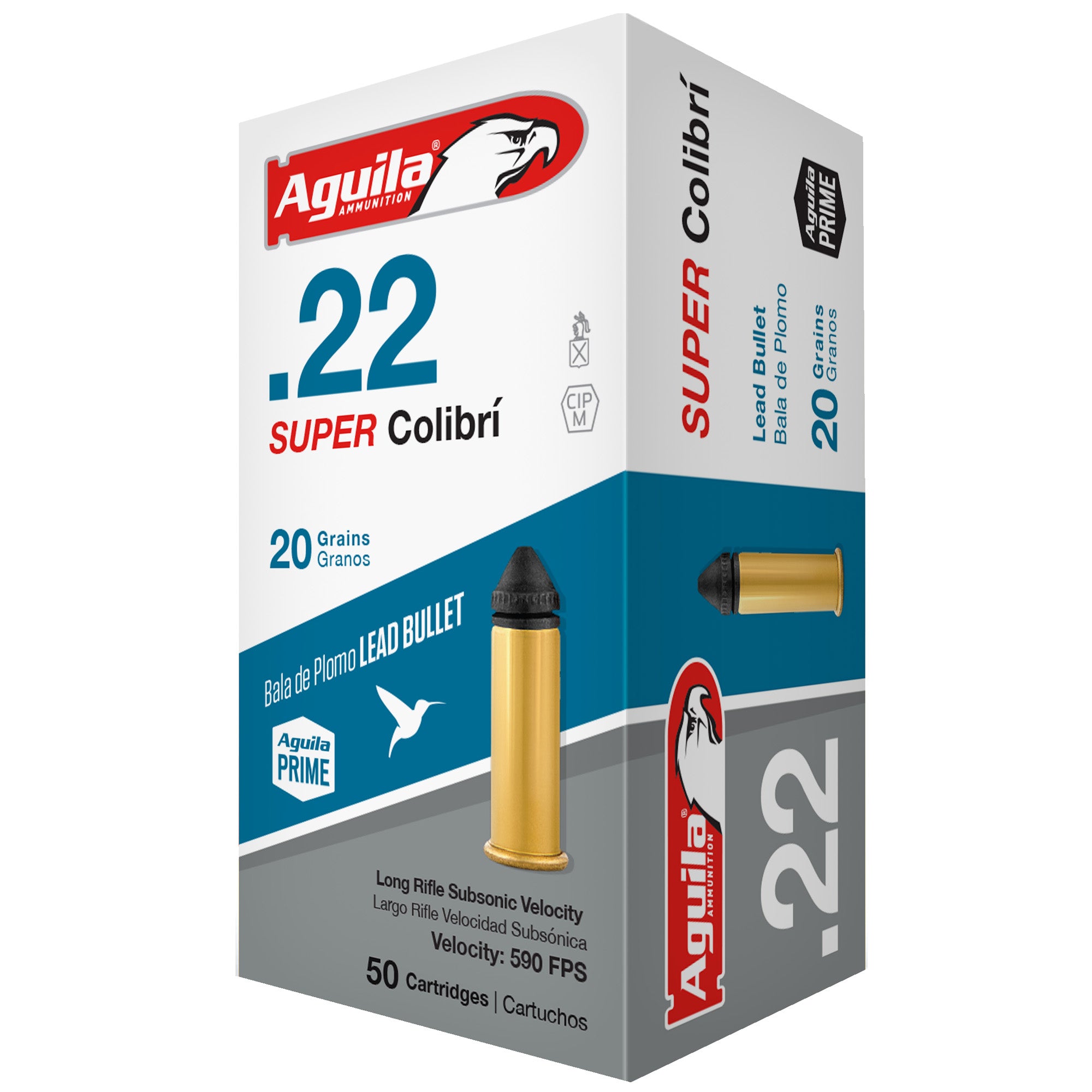 Aguila Super Colibri .22 Long Rifle 20 grain Subsonic Lead Round Nose ammunition