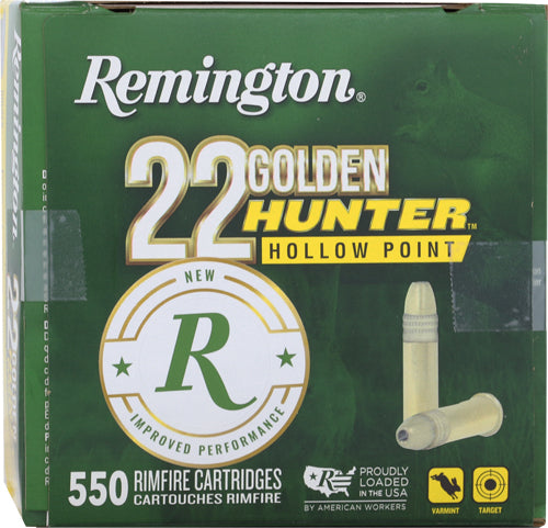 Remington Golden Hunter .22 Long Rifle 40 grain Plated Hollow Point ammunition