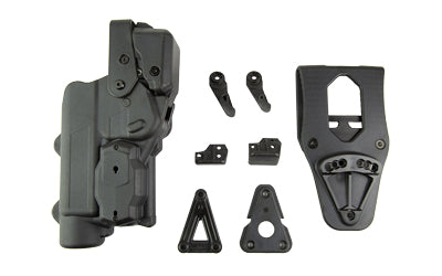 Rapid Force Duty Holster Level 3, GLOCK 19 w/ Large Light and Axon Signal Sensor, Right Hand, Black