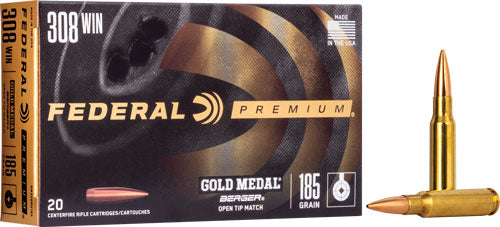 Federal Premium Gold Medal Berger Jugernaught Open Tip Match 185 Grain .308 Win / 7.62x51mm 2600 fps
