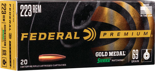 Federal Premium Gold Medal Sierra MatchKing Boat Tail Hollow Point 140 Grain 6.5mm Creedmoor 2675 fps