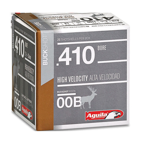 Aguila Sub-Gauge High Velocity 4 Pellets Shotgun Ammo .410 Bore 2.5 in 1/2 oz 00 Buck