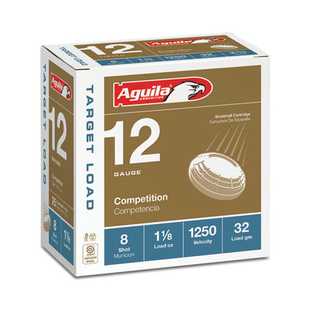 Aguila 1CHB1348 Target Load Competition 12 Gauge 2-3/4 1-1/8oz #8 1250 fps