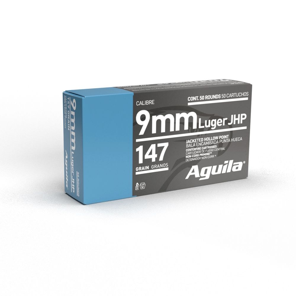 Aguila Handgun 9mm Luger / Parabellum 147 grain Jacketed Hollow Point ammunition