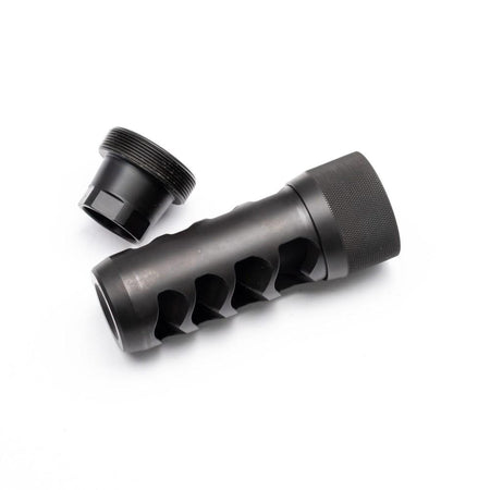 Area 419 Sidewinder Magnum .338 Cal Self-Timing Muzzle Brake 5/8-24 Black Nitride