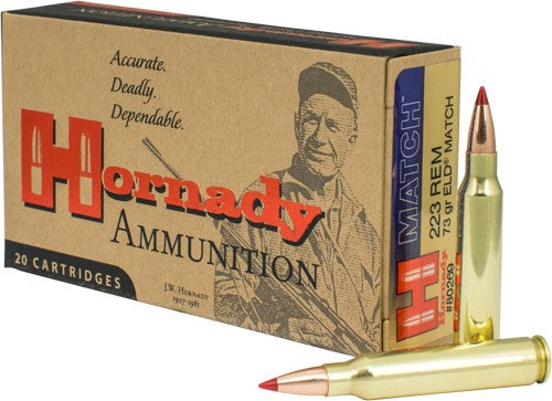 Hornady ELD Match Extremely Low Drag-Match 73 Grain .223 Remington 2790 fps