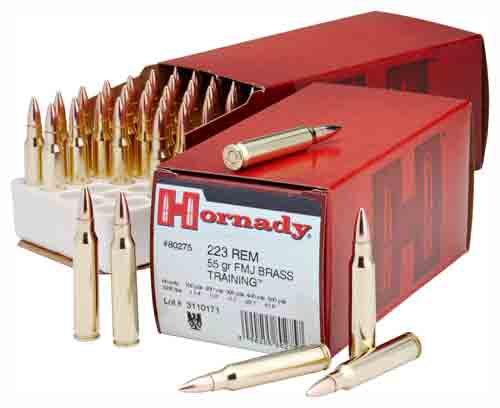 Hornady Custom Full Metal Jacket Boat Tail 55 Grain .223 Remington 3240 fps