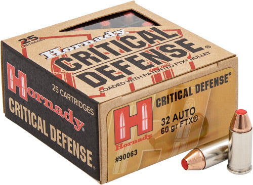 Hornady Critical Defense .32 ACP 60 grain Hornady Flex Tip eXpanding ammunition