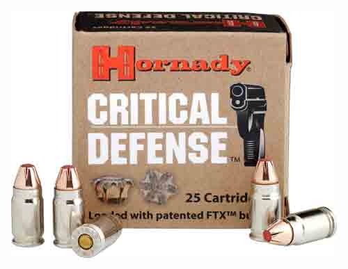 Hornady Critical Defense Hornady Flex Tip eXpanding 165 Grain .40 S&W 1175 fps