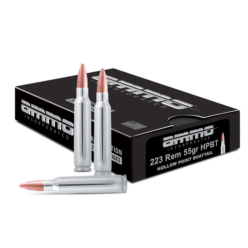 Ammo Inc Shield .223 Remington 55 grain Hollow Point Boat Tail ammunition