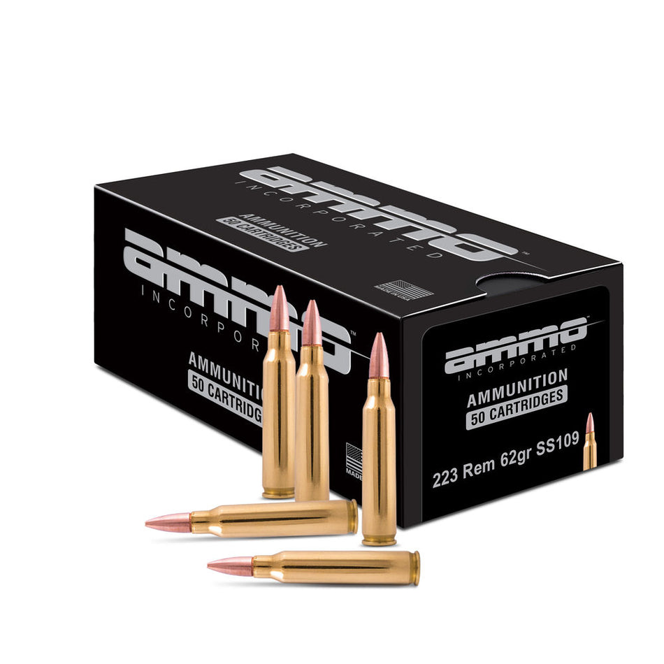Ammo Inc Shield .223 Remington 62 grain SS109 Full Metal Jacket ammunition