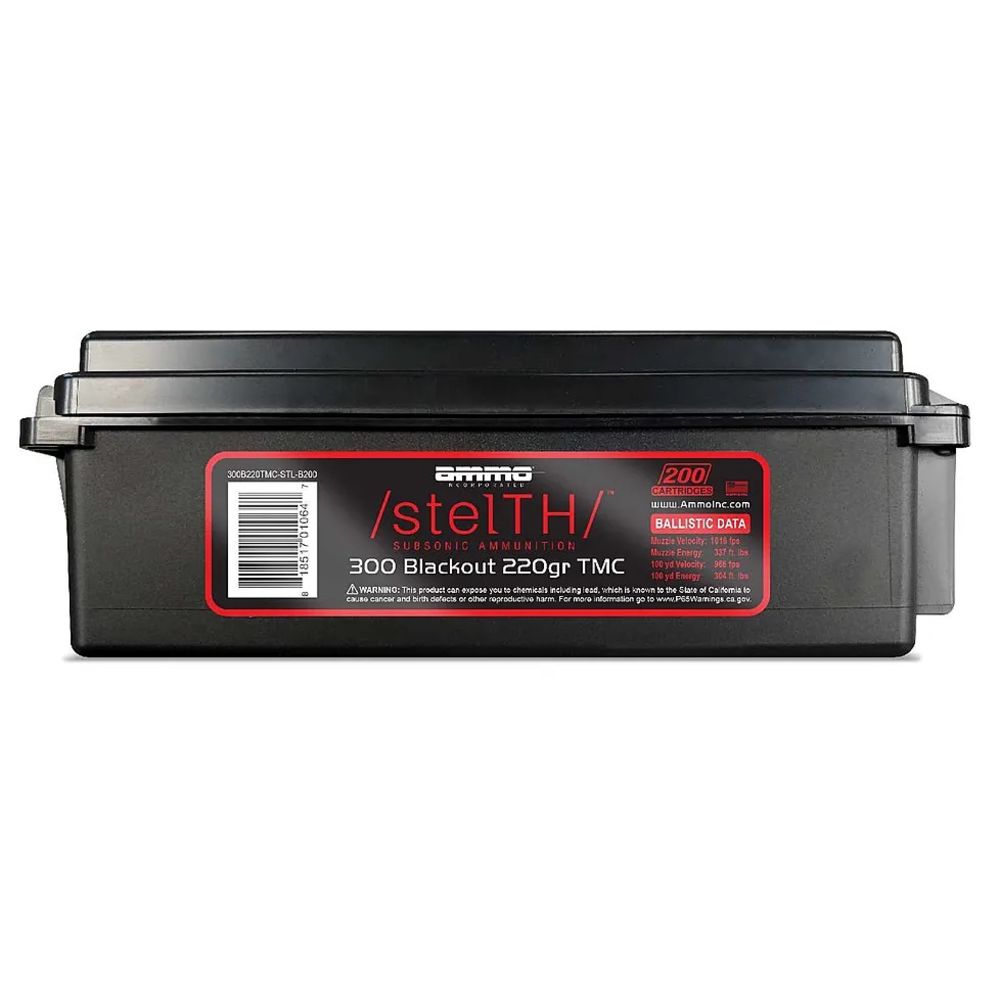 Ammo Inc StelTH Subsonic .300 AAC Blackout 220 grain Total Metal Jacket ammunition