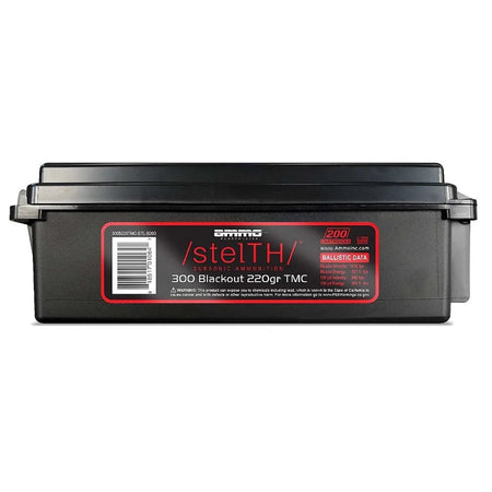 Ammo Inc StelTH Subsonic .300 AAC Blackout 220 grain Total Metal Jacket ammunition