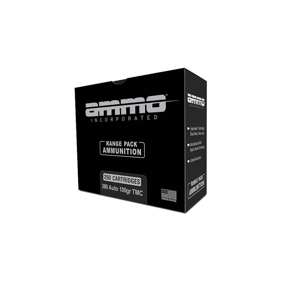 Ammo Inc Signature Range Pack .380 ACP/Auto 100 grain Total Metal Case ammunition
