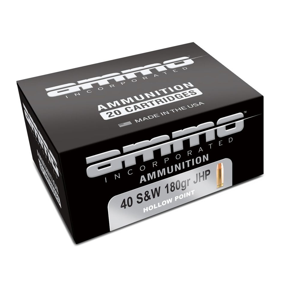 Ammo Inc Signature .40 S&W 180 grain Jacketed Hollow Point ammunition