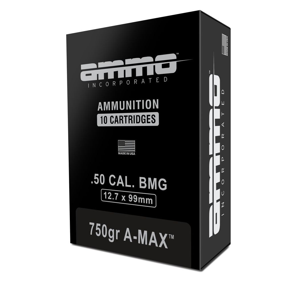 Ammo Inc Signature .50 BMG 750 grain A-Max ammunition