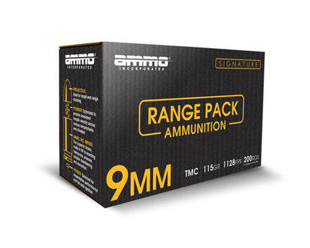 Ammo Inc Signature Range Pack 9mm Luger / Parabellum 115 grain Total Metal Case ammunition