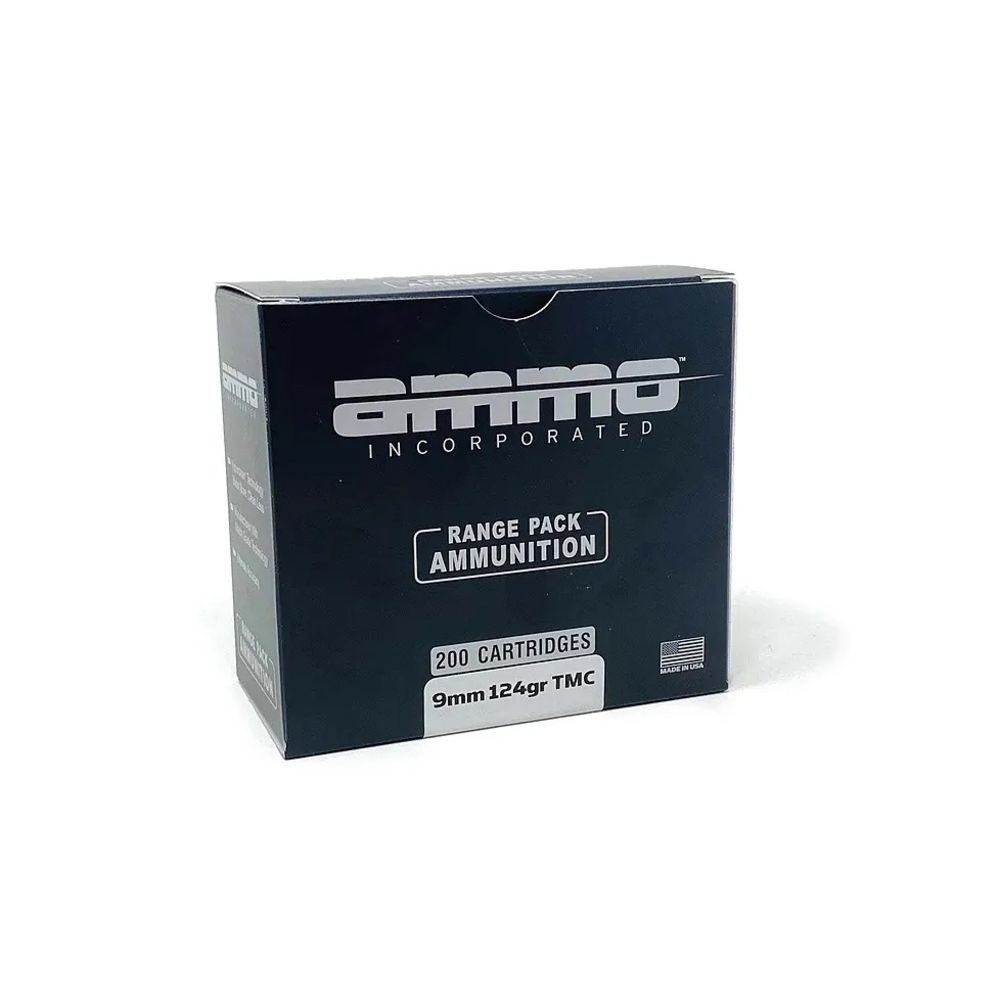 Ammo Inc Signature Range Pack 9mm Luger / Parabellum 124 grain Total Metal Case ammunition