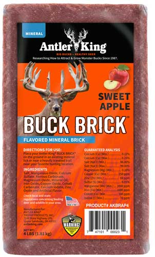 Antler King Sweet Apple Deer Mineral Buck Brick 4lb Block