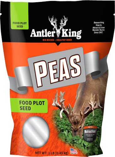 Antler King Winter Peas 1lb Annual Seed Bag - Deer Food Plot 1/40 Acre