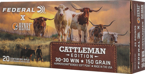 FEDERAL HAMMER DOWN HENRY CATTLEMANS 150GR JSP 20RD