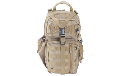 Allen Lite Force Tactical Single Shoulder Sling Pack, Tan Endura, Hydration and CCW Compatible, MOLLE