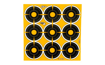 Allen EZ Aim Splash Reactive Adhesive Targets, 2", 12 Sheets, Yellow Impact 15318