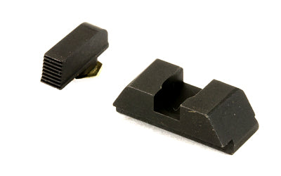 AmeriGlo Defoor Iron Sight Set, Fits Glock 42 and 43, Black Serrated Front with Black Classic Rear