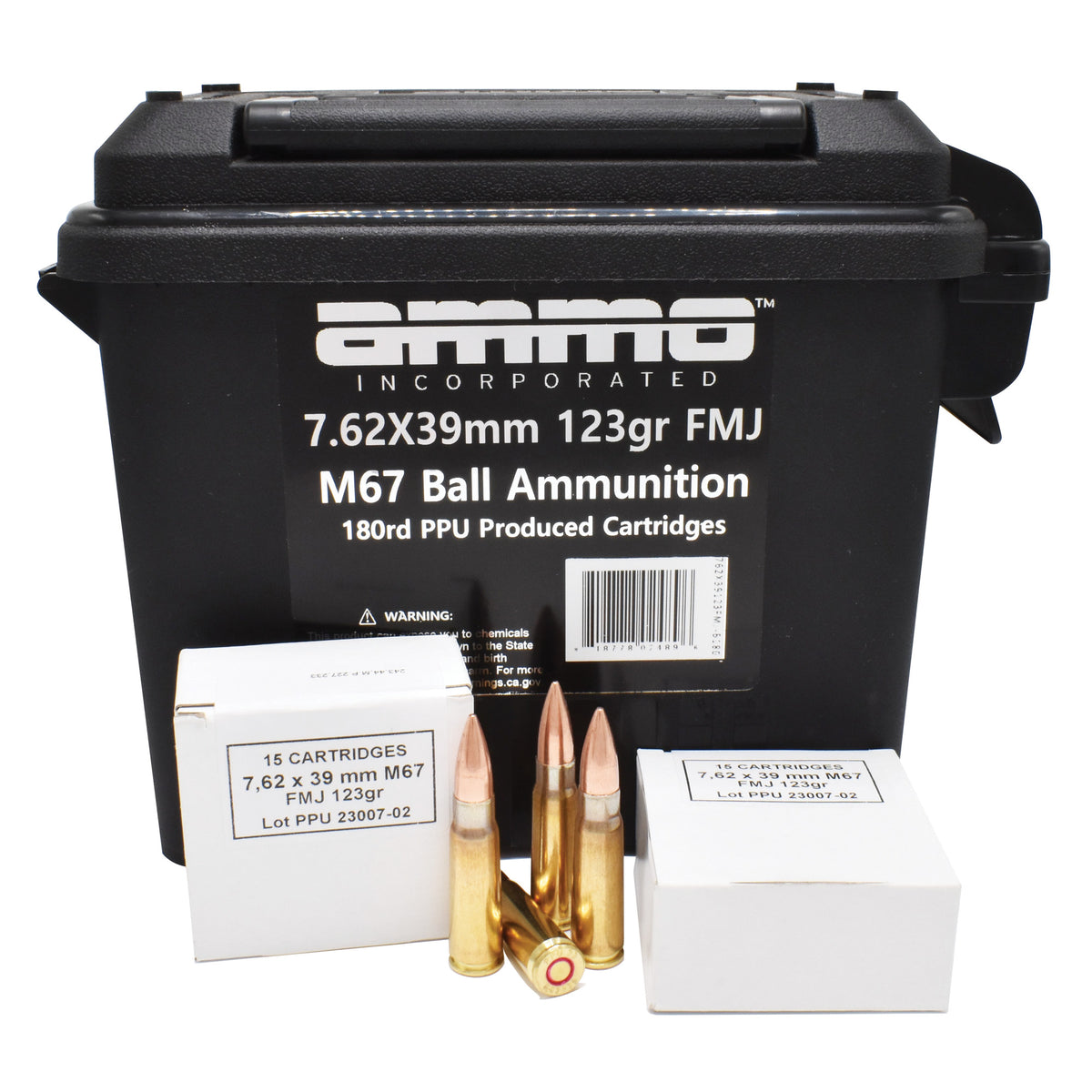 Ammo Inc M67 Ball Ammunition Full Metal Jacket 123 Grain 7.62x39mm