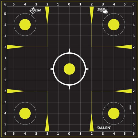 Allen EZ Aim Non-Adhesive Splash Target Pad 12.5" Yellow and Black 30 Targets
