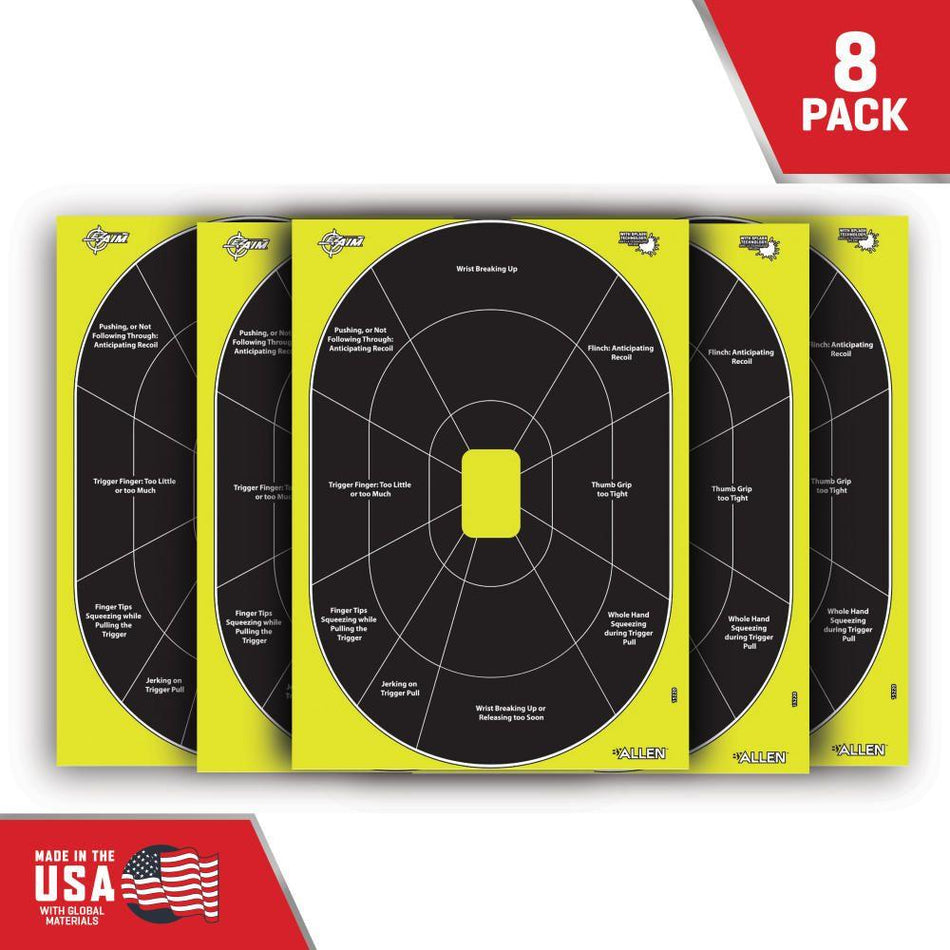 Allen EZ Aim Splash Reactive Shooting Target 12.5"x18.25" Handgun 30ct Pad