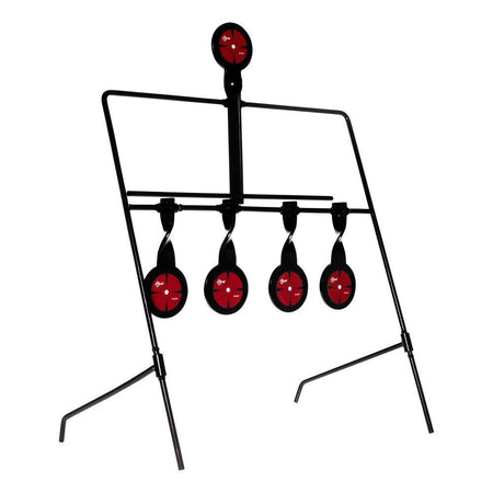 EZ-Aim Deflector Resetting 5-Disc Spinner Target Stand 16"W x 22.25"H Black/Red
