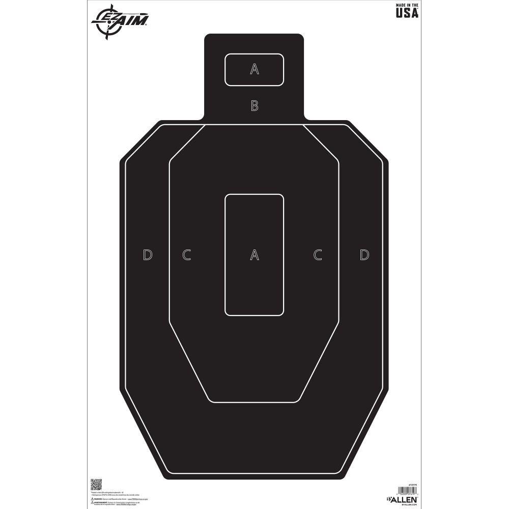 Allen EZ Aim IPSC Silhouette Range Target 23" x 35" 50 Count