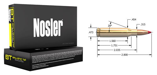Nosler Ballistic Tip Spitzer Ballistic Tip 120 Grain 7mm-08 Remington 3000 fps