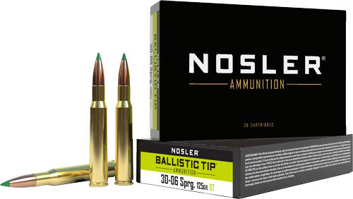 Nosler Hunting .30-06 Springfield 125 grain Spitzer Ballistic Tip ammunition